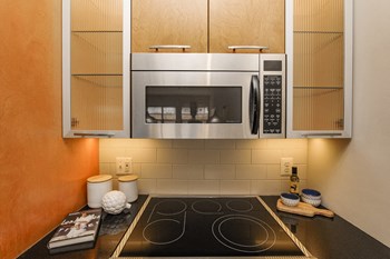 kitchen range close-up kitchen range close-up at The Hudson Apartments, Washington, DC